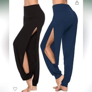 2-pack Harem Side-Slit Yoga Dance Pants